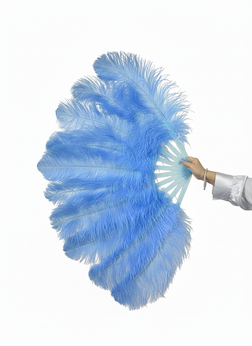 Single Layer Beginner’s Ostrich Feather Fan 24"x 41"