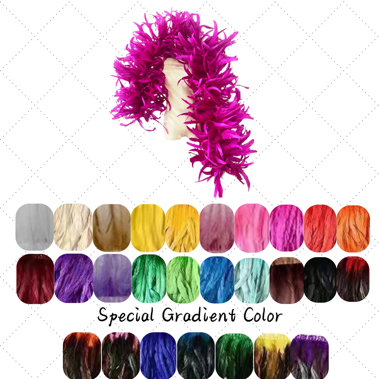 BurlyLuxe  Rooster Feathers Boa Tail Trims Shawl