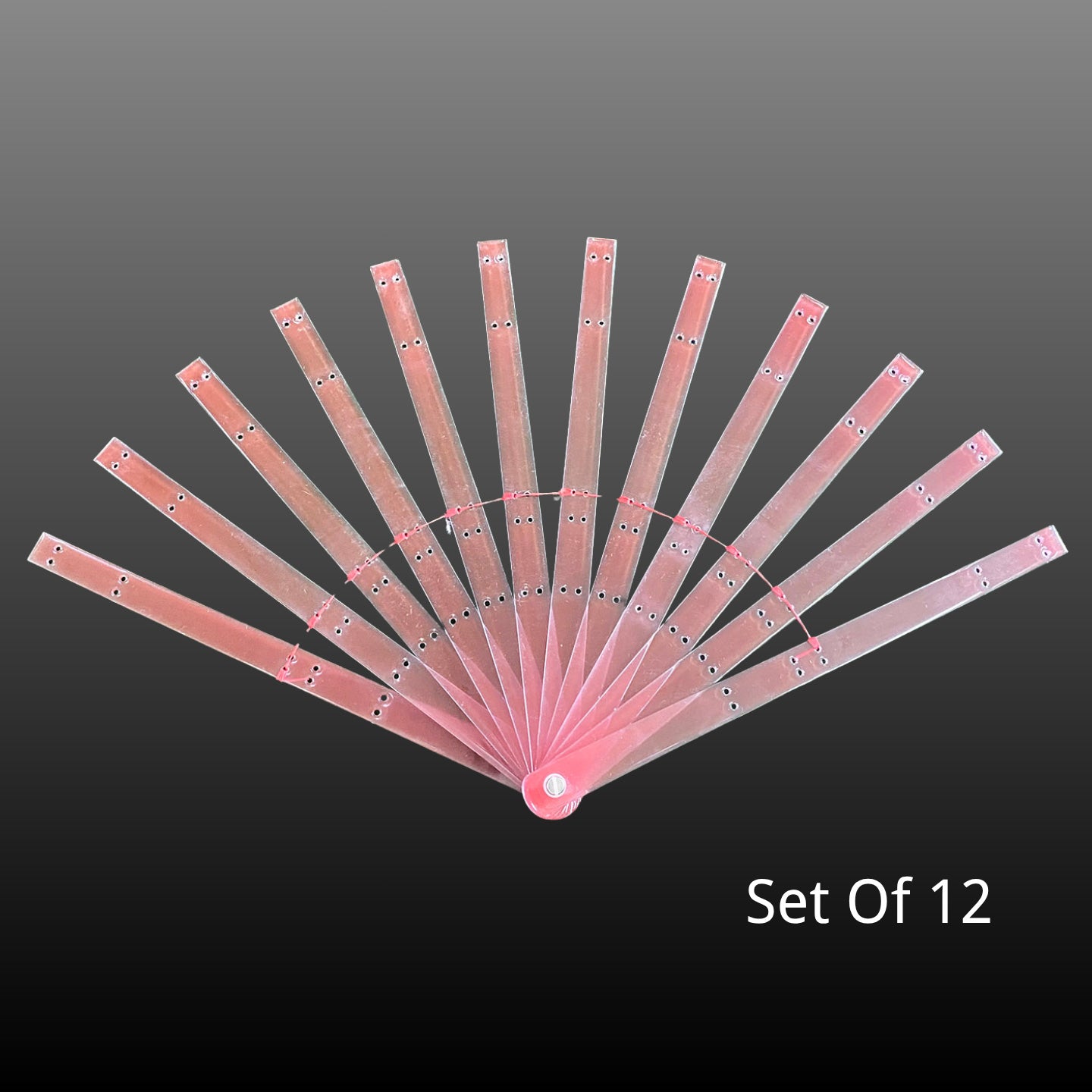 Acrylic Two-Layers Fan Staves 13”