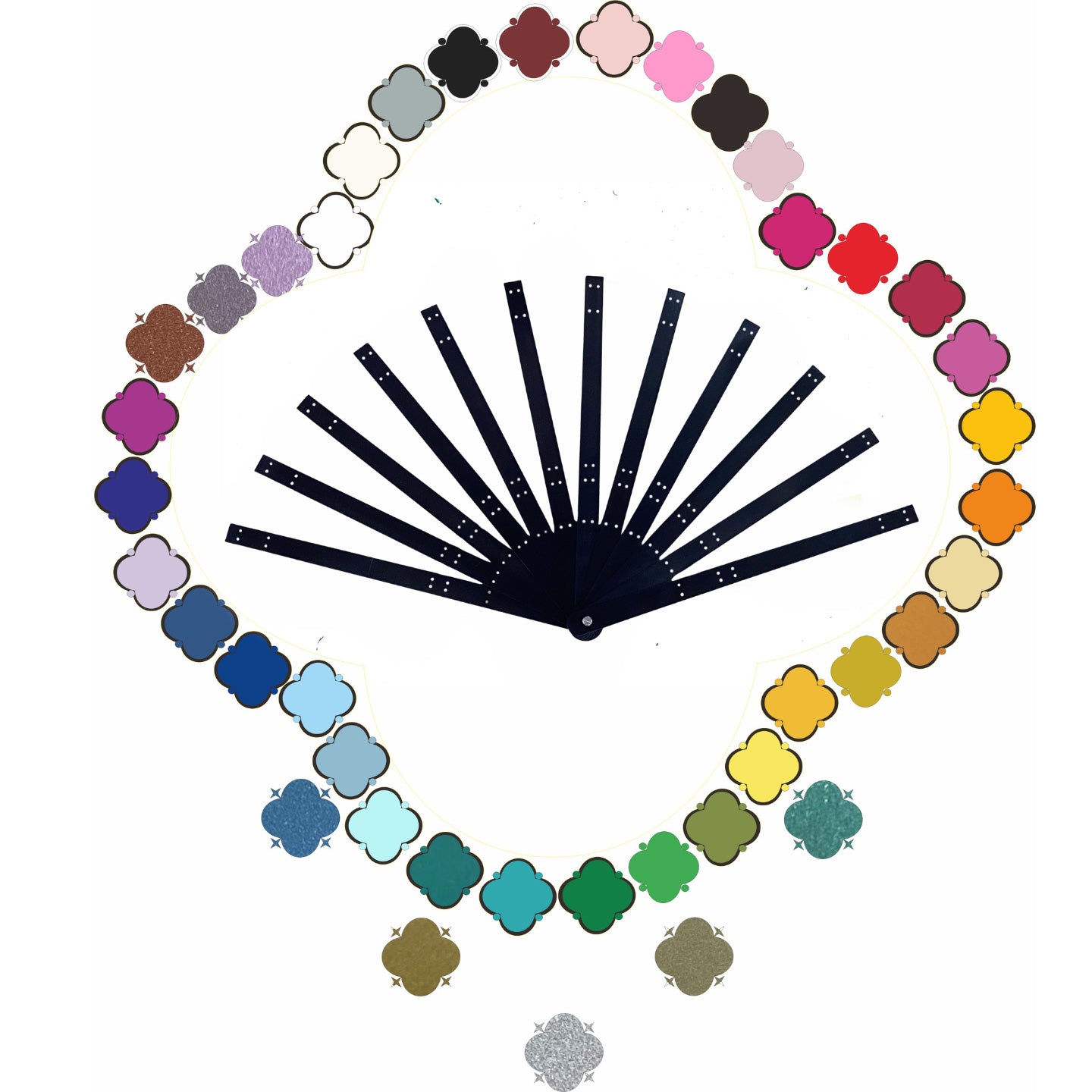 Metal Aluminum Two-Layer Extended Fan Staves – 15”