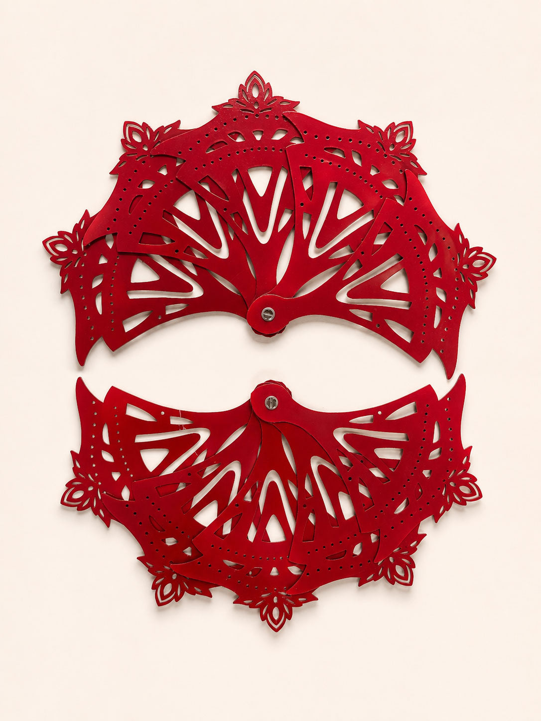 BurlyLuxe Lotus Bloom Artistic Aluminum Fan Staves
