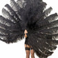 2-Layer Professional Ostrich Feather Fan – Grand Edition 38” × 64”