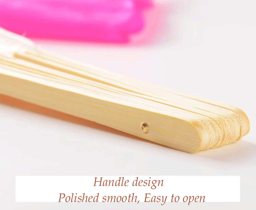 Rose Red & Yellow & Blue - Silk belly dance fan