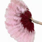 The Half-Moon Master Mix Color Fan - 180° Triple Layer Ostrich Feather Fan 35"x 69"