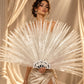 Luxury Tall Faux Pheasant Feather Fan 38"x73"