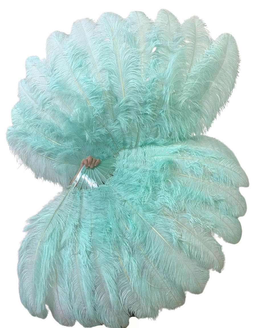 2 Layer Advanced Ostrich Feather Fan 30"x54"