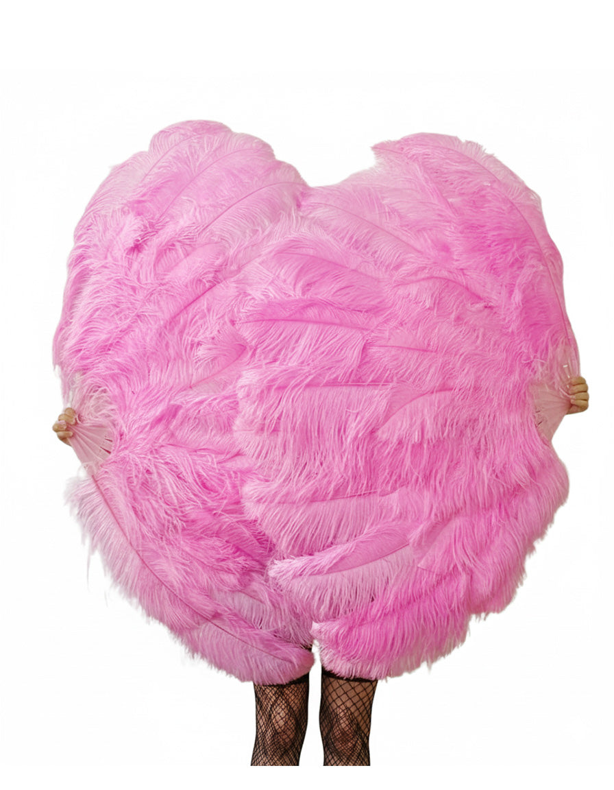 2 Layer Professional Ostrich Feather Fan 34"x60"