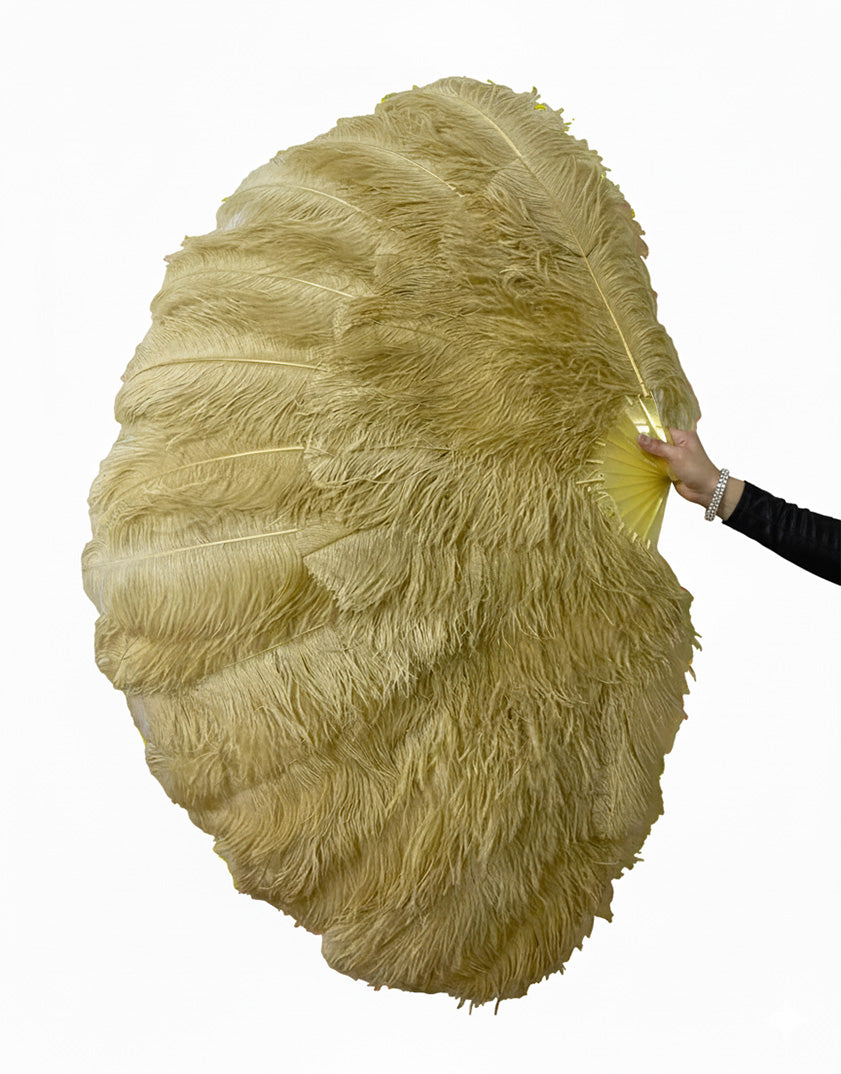 Triple Layer Master Ostrich Feather Fan 35"x 65"
