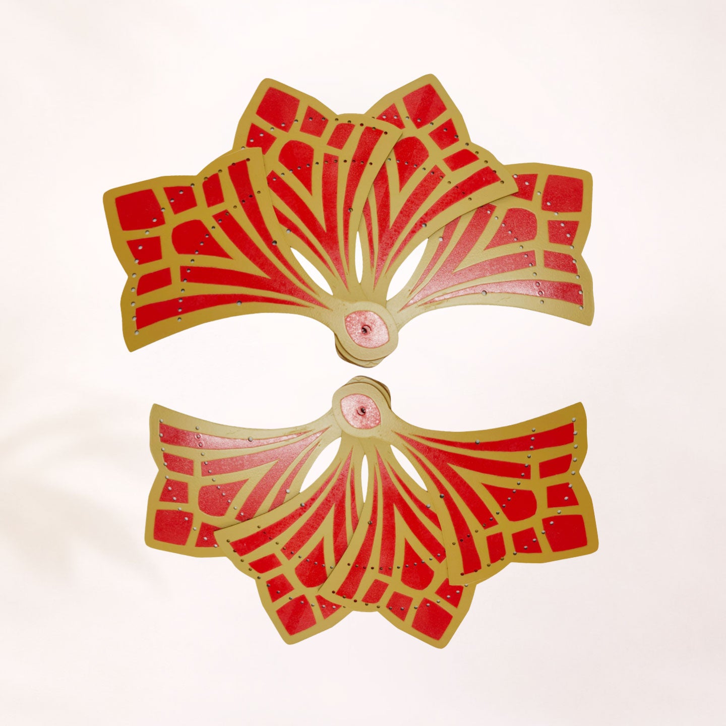 BurlyLuxe Art Deco Elegance Aluminum Fan Staves