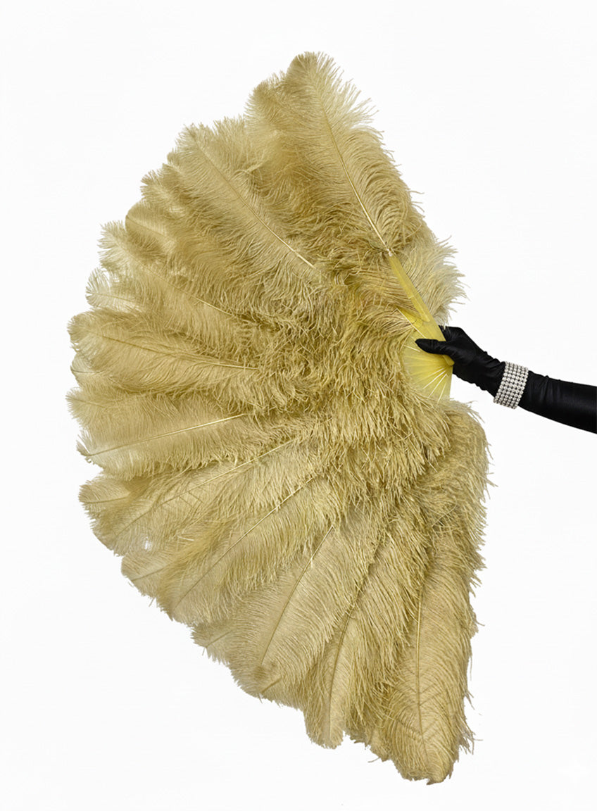 Triple Layer Master Ostrich Feather Fan 35"x 65"