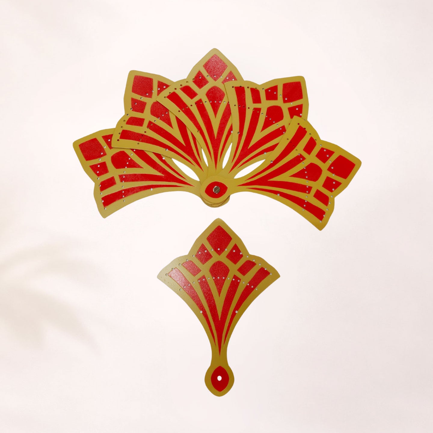 BurlyLuxe Art Deco Elegance Aluminum Fan Staves