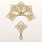 BurlyLuxe Gilded Trident Aluminum Pheasant Feather Fan Staves