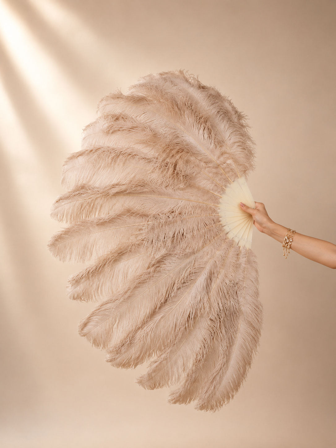 2 Layer Advanced Ostrich Feather Fan 30"x54"