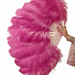 Single Layer Beginner’s Double-Sided Stage Ostrich Feather Fan 25"x 47"