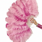 Single Layer Beginner’s Double-Sided Stage Ostrich Feather Fan 25"x 47"