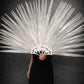 Luxury Tall Faux Pheasant Feather Fan 38"x73"