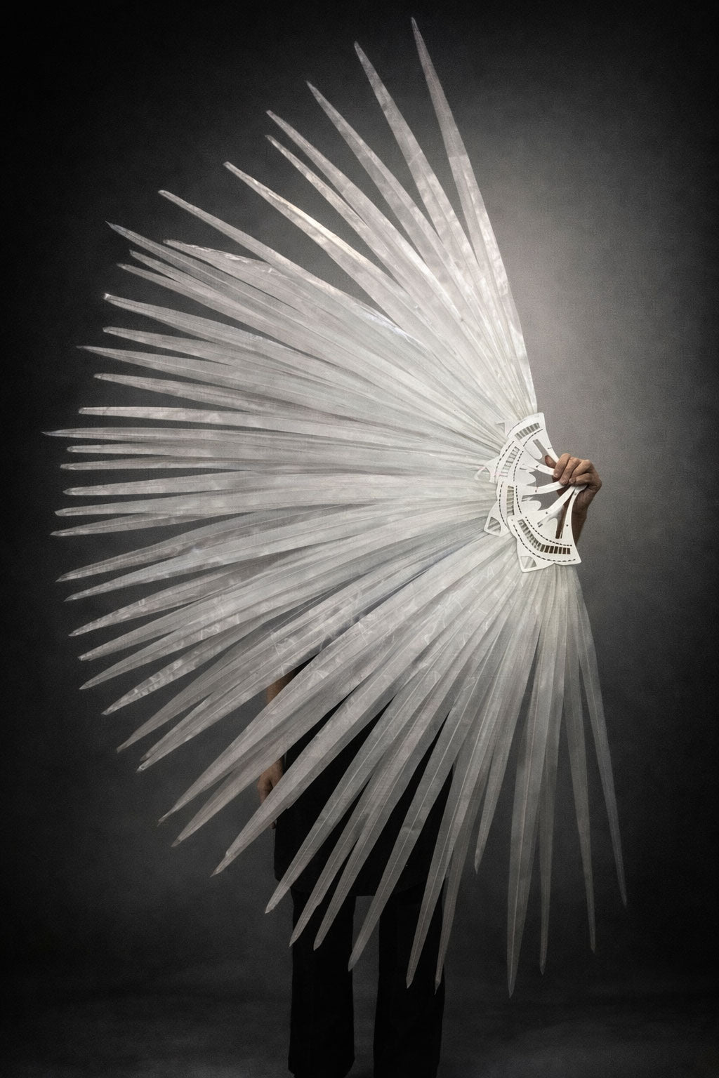 Luxury Tall Faux Pheasant Feather Fan 38"x73"