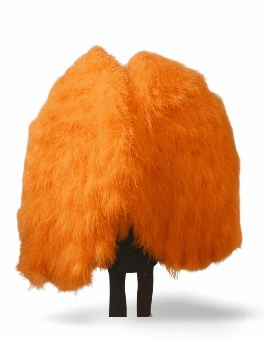 Customizable luxury boa fan for cabaret and stage shows