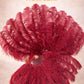 Burgundy 2 Layer Professional Ostrich Feather Fan – 34"x60"