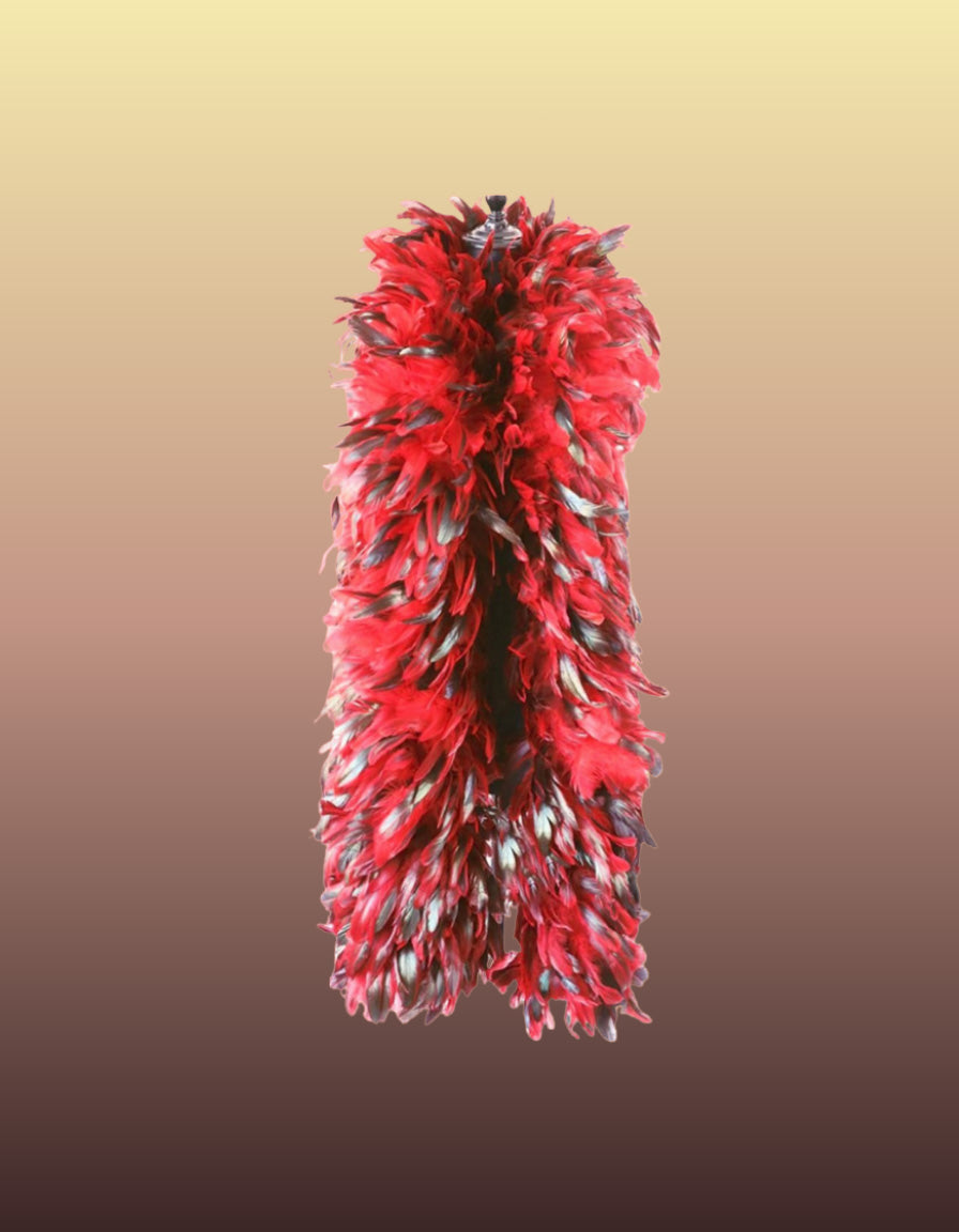 Dyed Red Lightweight Coque Schlappen Feather Boa