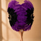 2 Layer Advanced mix color Ostrich Feather Fan 30"x54"