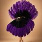 2 Layer Advanced mix color Ostrich Feather Fan 30"x54"