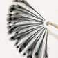 BurlyLuxe Stage-Grade Black Peacock Feather Fan