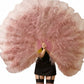2 Layer Professional mix color Ostrich Feather Fan 34"x60"