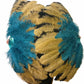 Triple Layer Master Mix Color Ostrich Feather Fan 35"x 65"