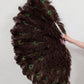 BurlyLuxe Master Triple Layer Ostrich Feather Fan – Peacock Eye Edition 35" × 65"