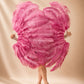 2 Layer Advanced Ostrich Feather Fan 30"x54"