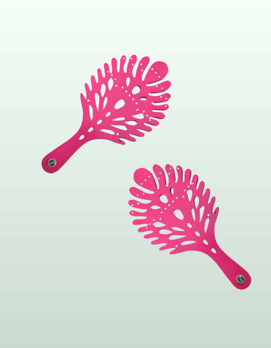 BurlyLuxe Artistic Tree-Form Aluminum Pheasant Feather Fan Staves