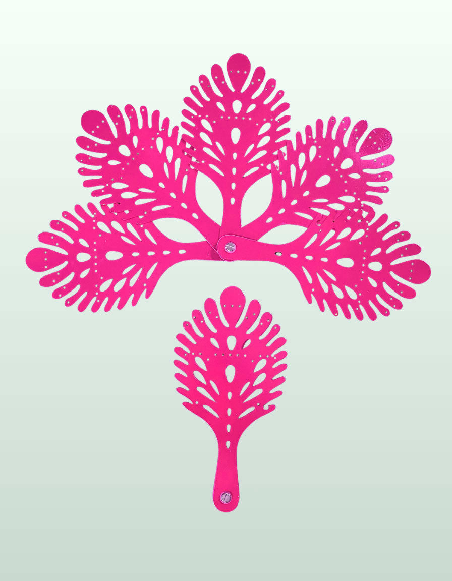 BurlyLuxe Artistic Tree-Form Aluminum Pheasant Feather Fan Staves