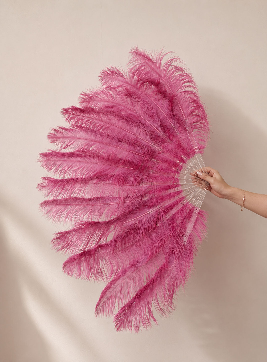 2 Layer Advanced Ostrich Feather Fan 30"x54"