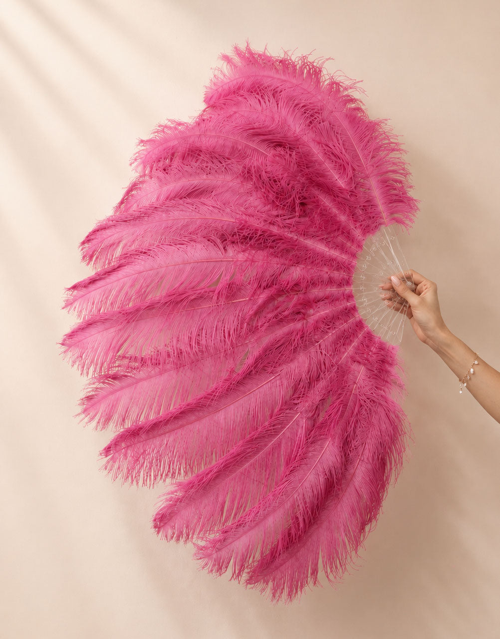 2 Layer Advanced Ostrich Feather Fan 30"x54"
