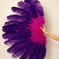 The Half-Moon Advanced Mix color Fan -  180°  2 Layer Ostrich Feather Fan 30"x60"