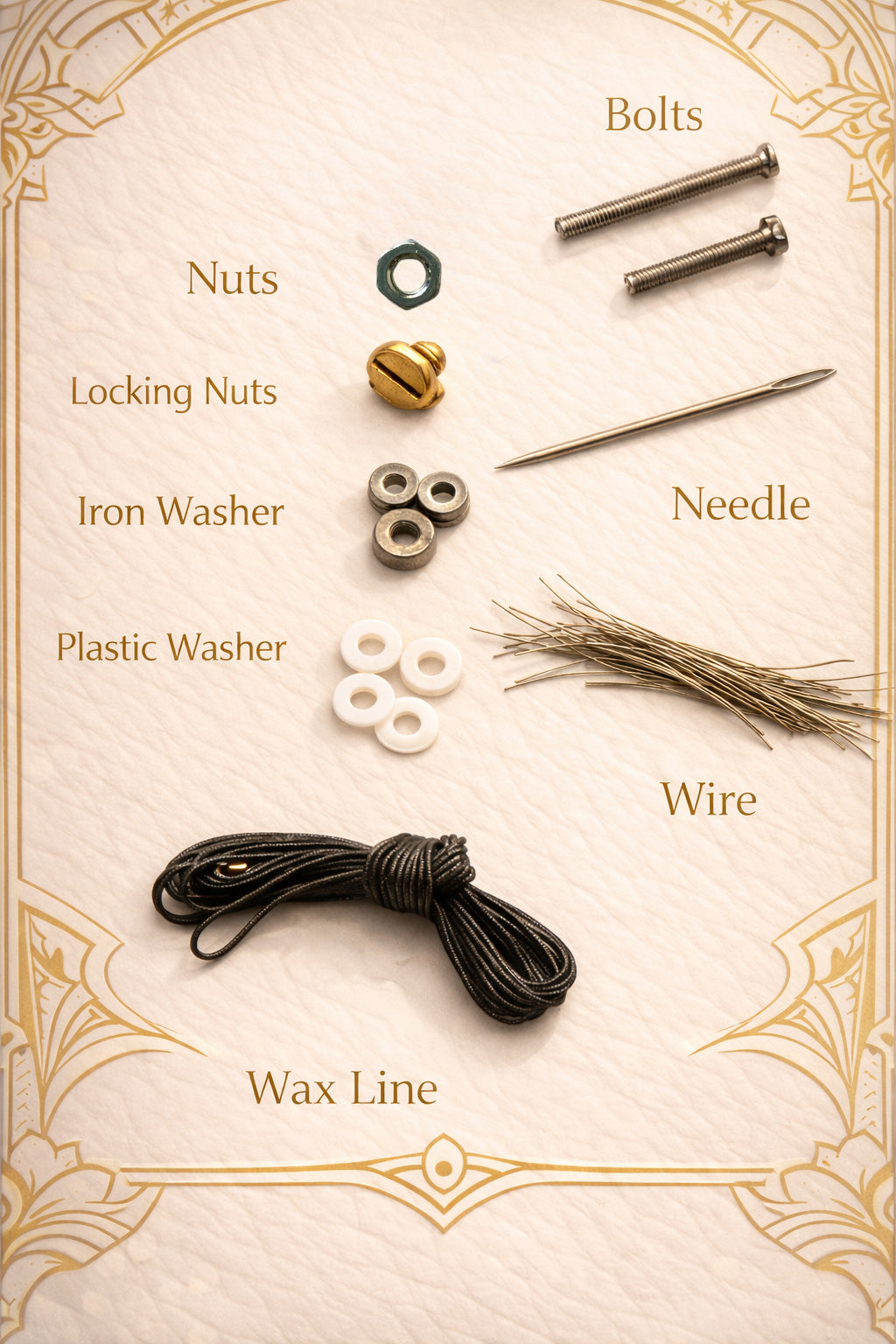 BurlyLuxe Art Deco Elegance Aluminum Fan Staves