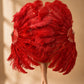 The Half-Moon Advanced Fan -  180°  2 Layer Ostrich Feather Fan 30"x60"