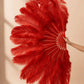 The Half-Moon Advanced Fan -  180°  2 Layer Ostrich Feather Fan 30"x60"
