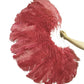 The Half-Moon Beginner's Double-Sided Stage Fan - 180° Single Layer Ostrich Feather Fan 25"x52"