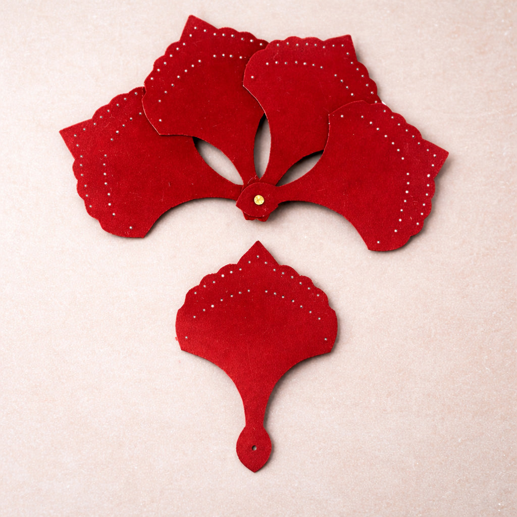 BurlyLuxe Pure Shell Aluminum Pheasant Feather Fan Staves