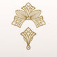 BurlyLuxe Art Deco Elegance Aluminum Fan Staves