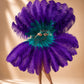 2 Layer Advanced mix color Ostrich Feather Fan 30"x54"
