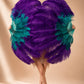 2 Layer Advanced mix color Ostrich Feather Fan 30"x54"